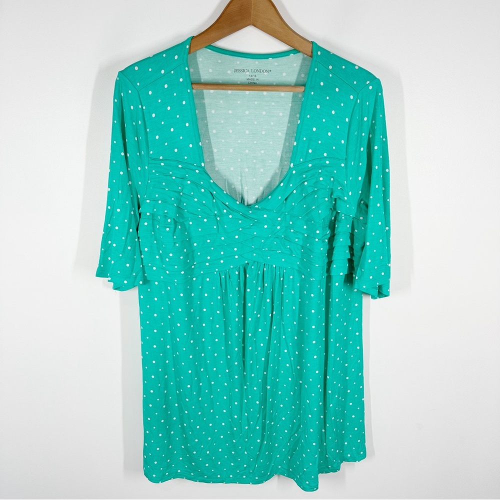 Jessica London Polka Dot Tunic Top 14/16